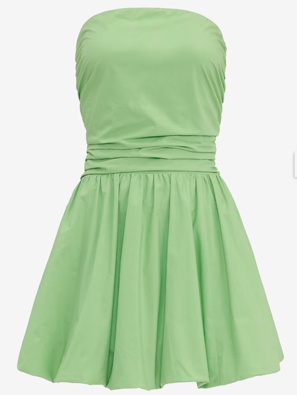 MINT COLORED STRAPLESS DROP WAIST BUBBLE HEM MINI DRESS WITH POCKETS - NWT - Picture 5 of 15